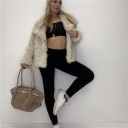 pelliccia foderata con bottoni luxe